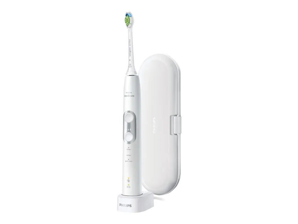 Philips Sonicare ProtectiveClean 6100 HX6877 - trådløs - hvid/sølv