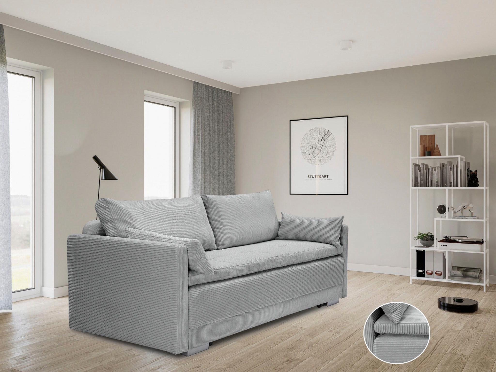 INOSIGN Schlafsofa »Andrea« mit Boxspringaufbau, Bettfunktion & Bettkasten, Dauerschlafsofa