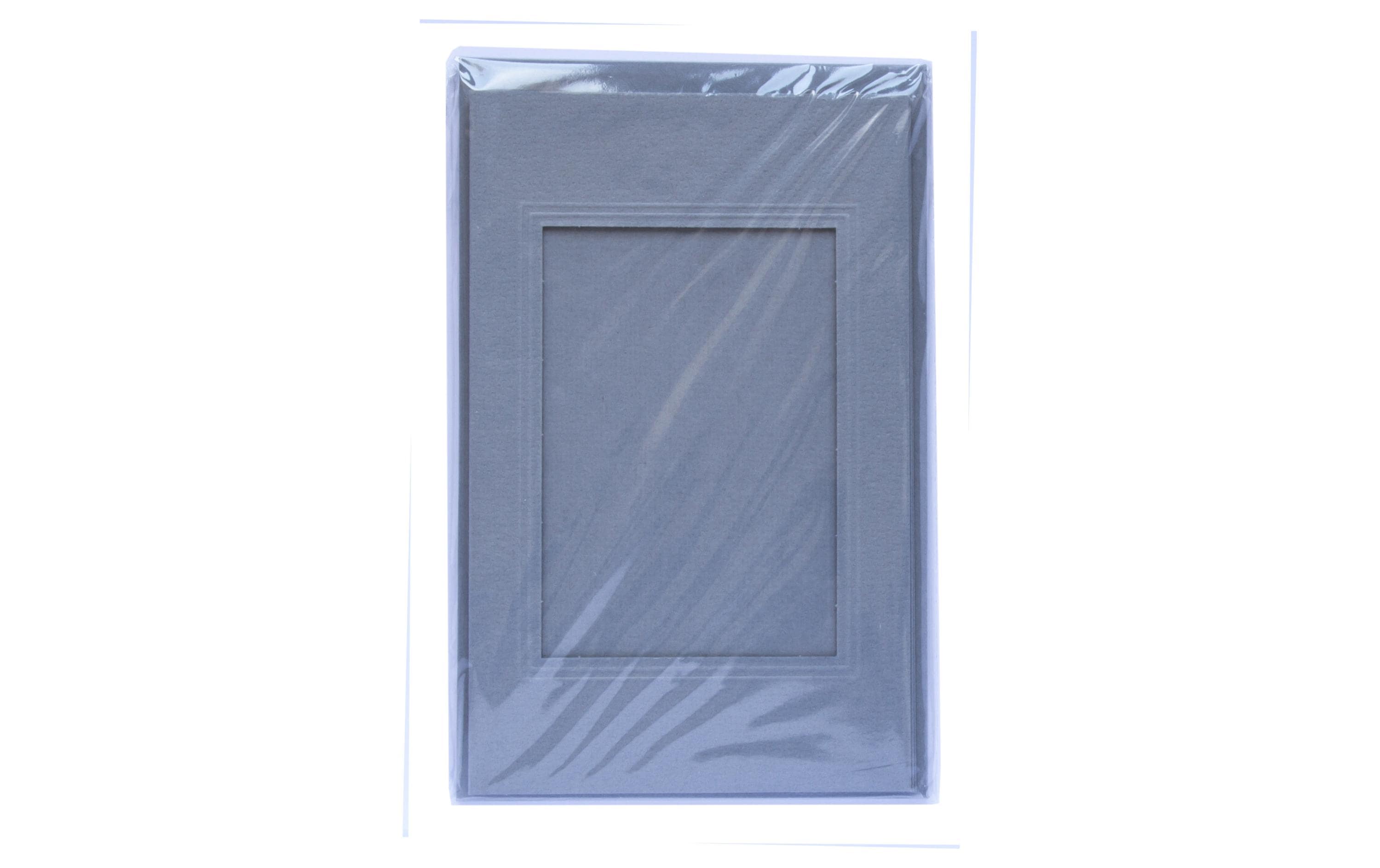 Passepartout-Karten 220g/m2 eckig GrauPassepartoutkarten