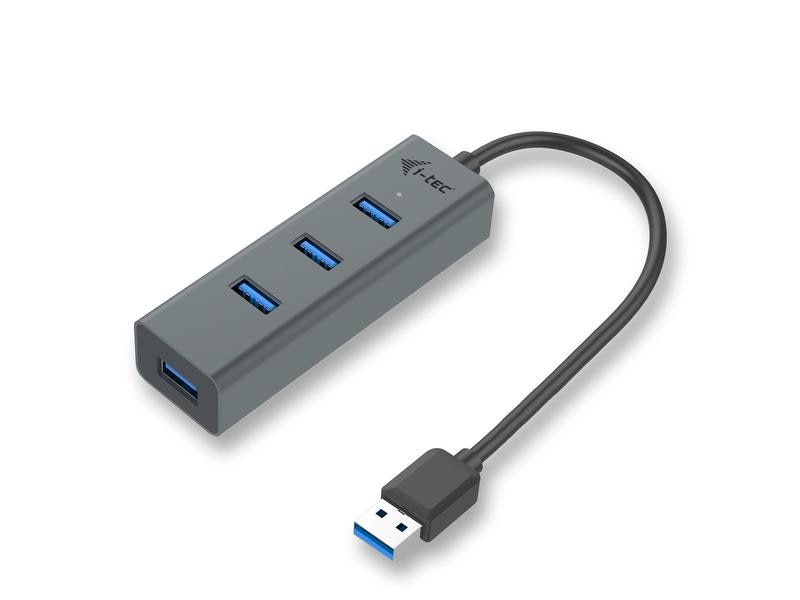 i-tec USB-Hub USB-A Metal 4x USB 3.0 4-Port USB-Hub mit Metallgehäuse
