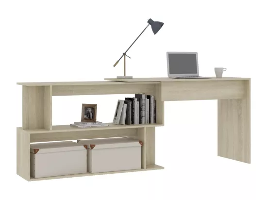 Bureau d'angle Chêne sonoma 200x50x76 cm Bois d’ingénierie