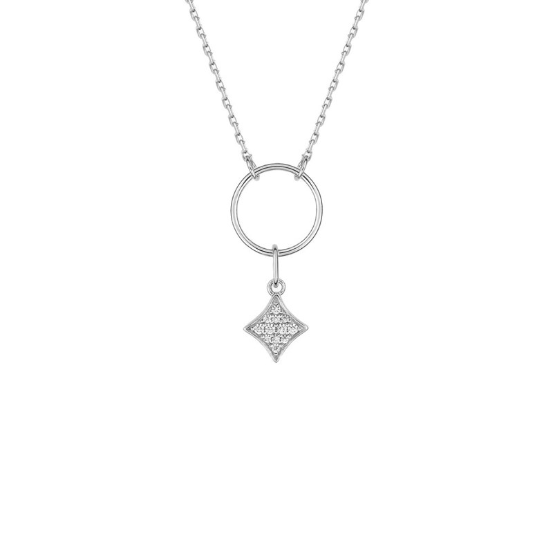 Collier Femme - Oxyde de zirconium - Argent 925 - Longueur : 42 cm