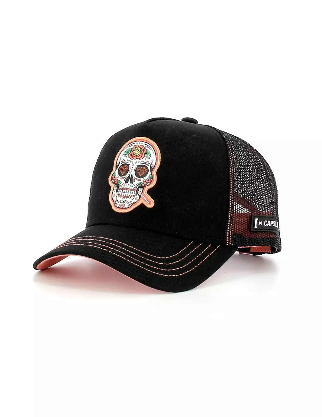 CAPSLAB Casquette Chupa Chups Skull Fluo - Casquettes Noirrose