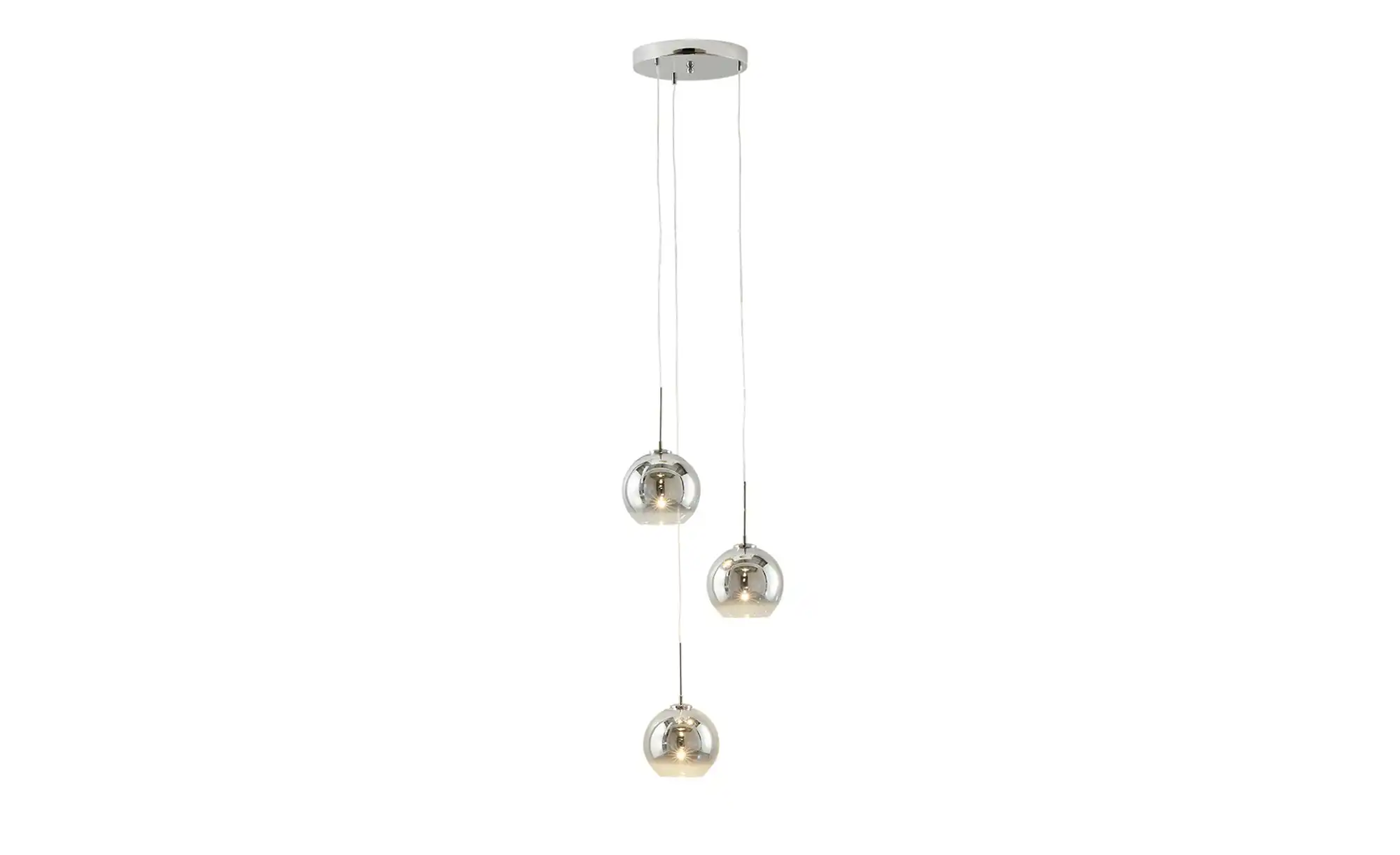 Meisterleuchten LED-Pendelleuchte, chrom Glas chromfarben beschichtet
