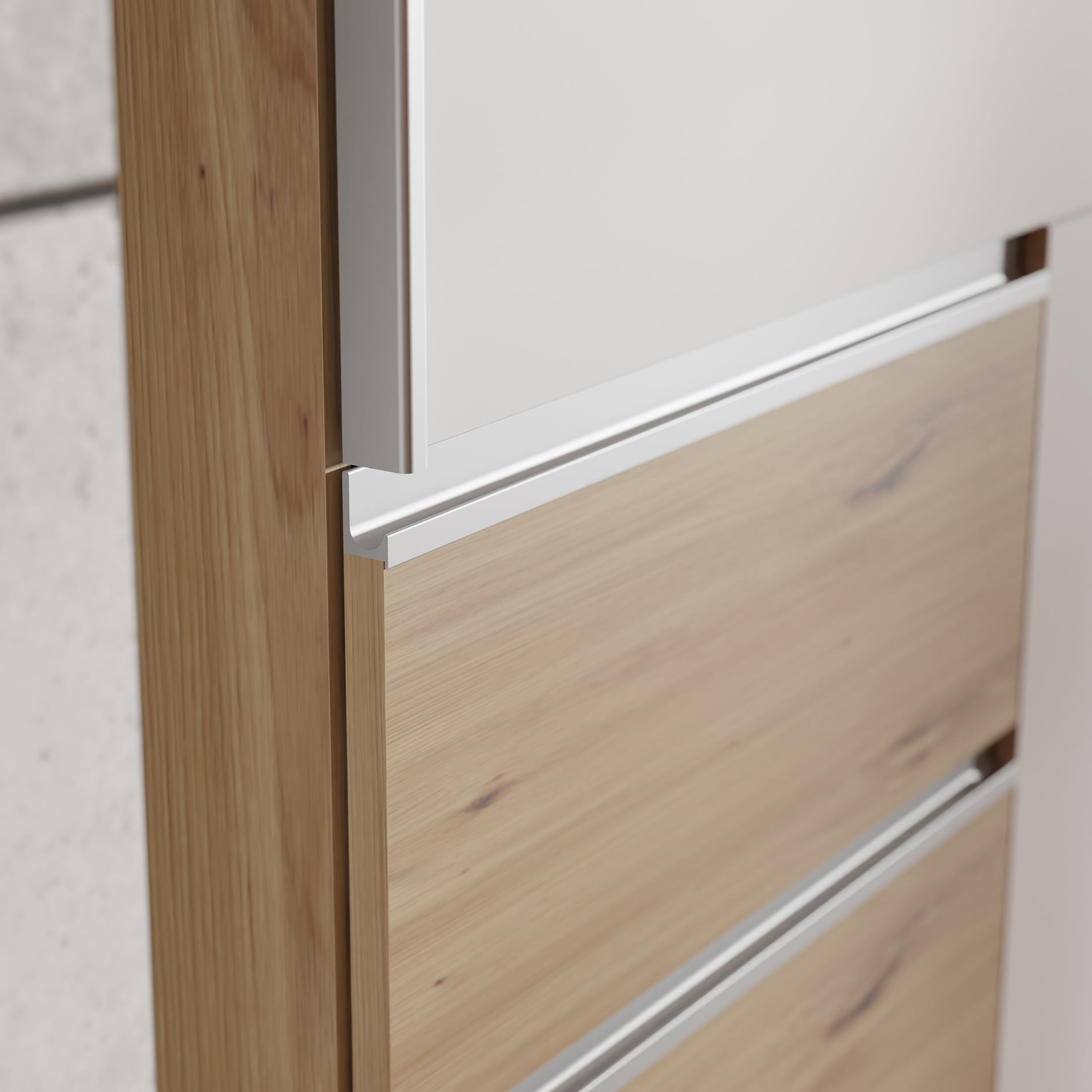 Schwebetürenschrank - Artisan Eiche - weiß - 2 Türen - 170,3 cm