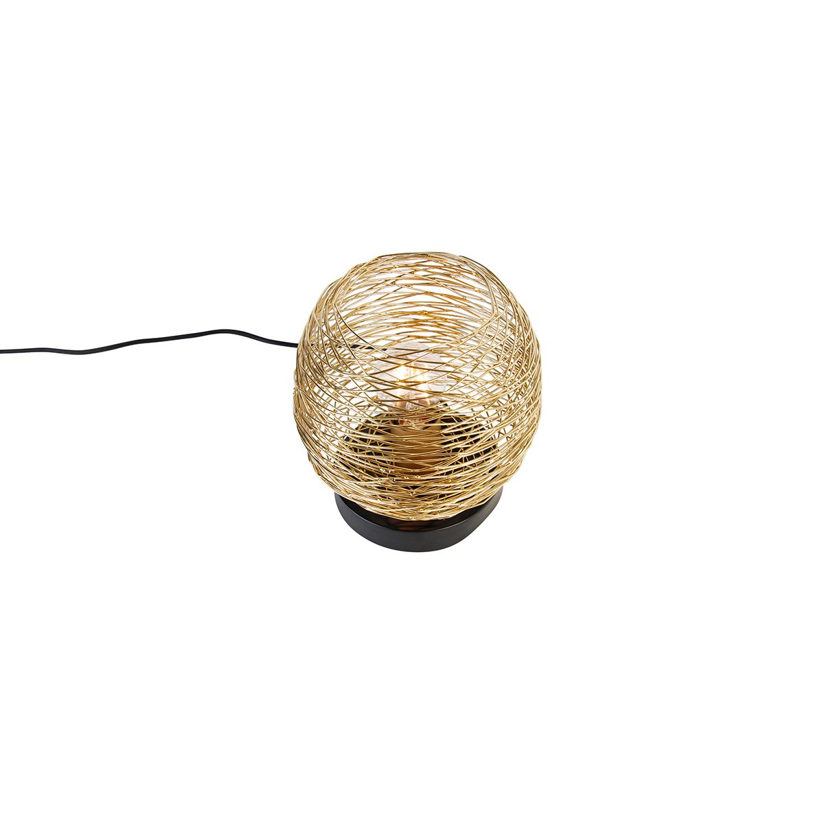Design tafellamp goud met zwart 20 cm - Sarella