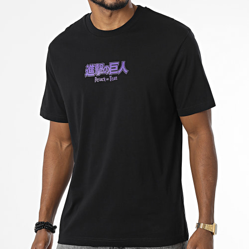 Tee Shirt Oversize Trio Noir Violet