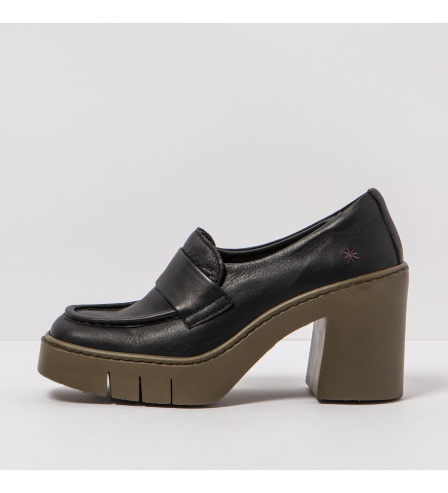 Sapatos Art Berna em couro preto - altura do salto: 9 cm -