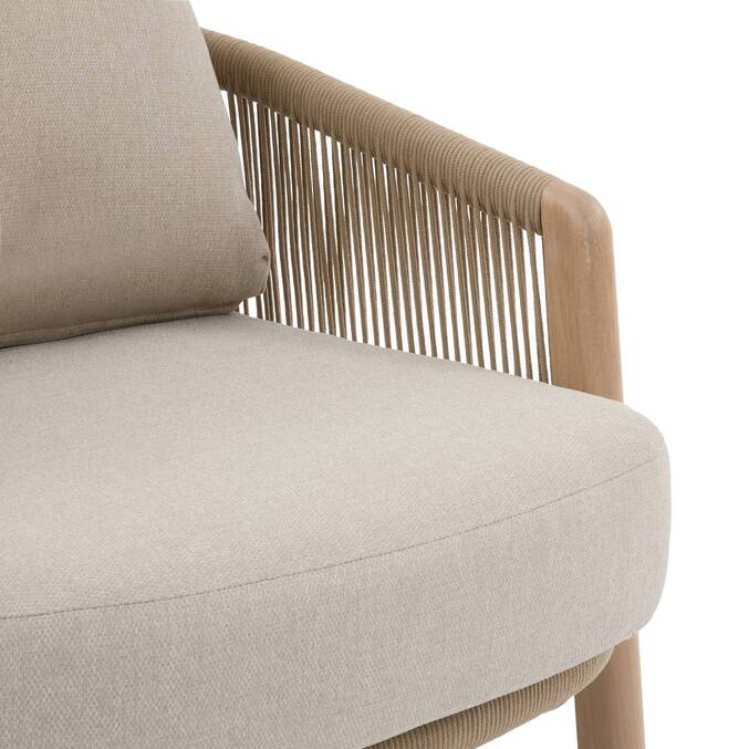 Fauteuil de salon de jardin NELORA Beige