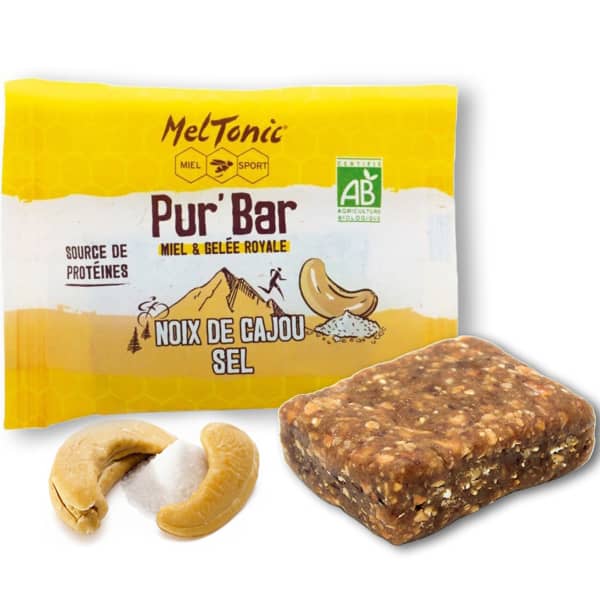 Barres énergétiques MELTONIC PUR BAR BIO CAJOU ET SEL X12