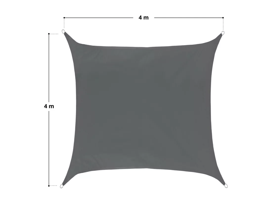 Voile d'ombrage carrée étanche 160g/m² UV50+ protection solaire
