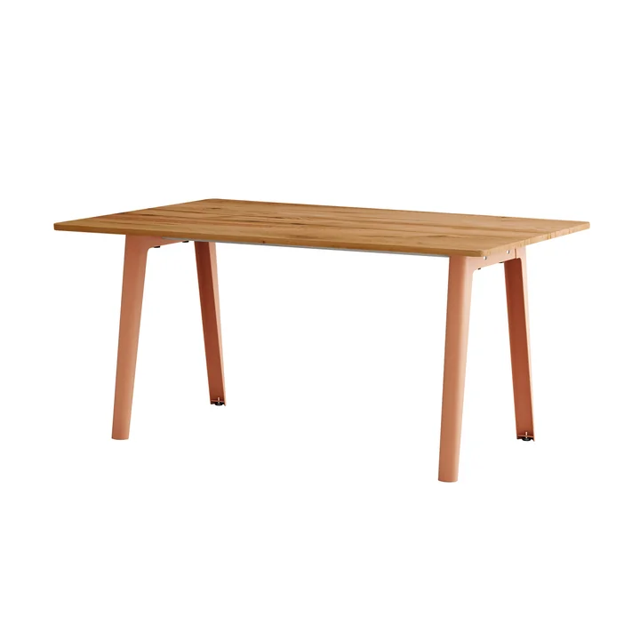 TipToe - NEW MODERN Esstisch 95 x 160 cm, recyceltes Altholz / ashpink
