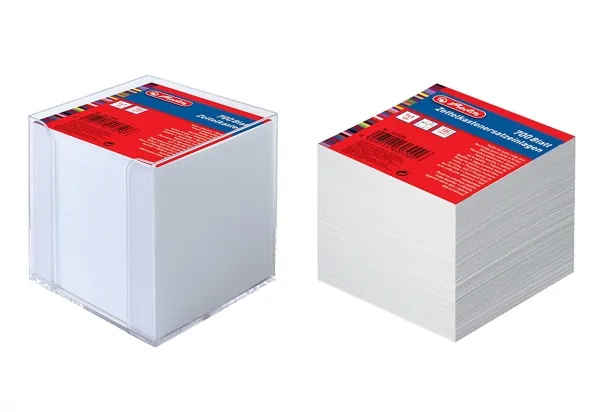 Kubusblok dispenser Herlitz 10410801, 90x90x90 mm 700 ark