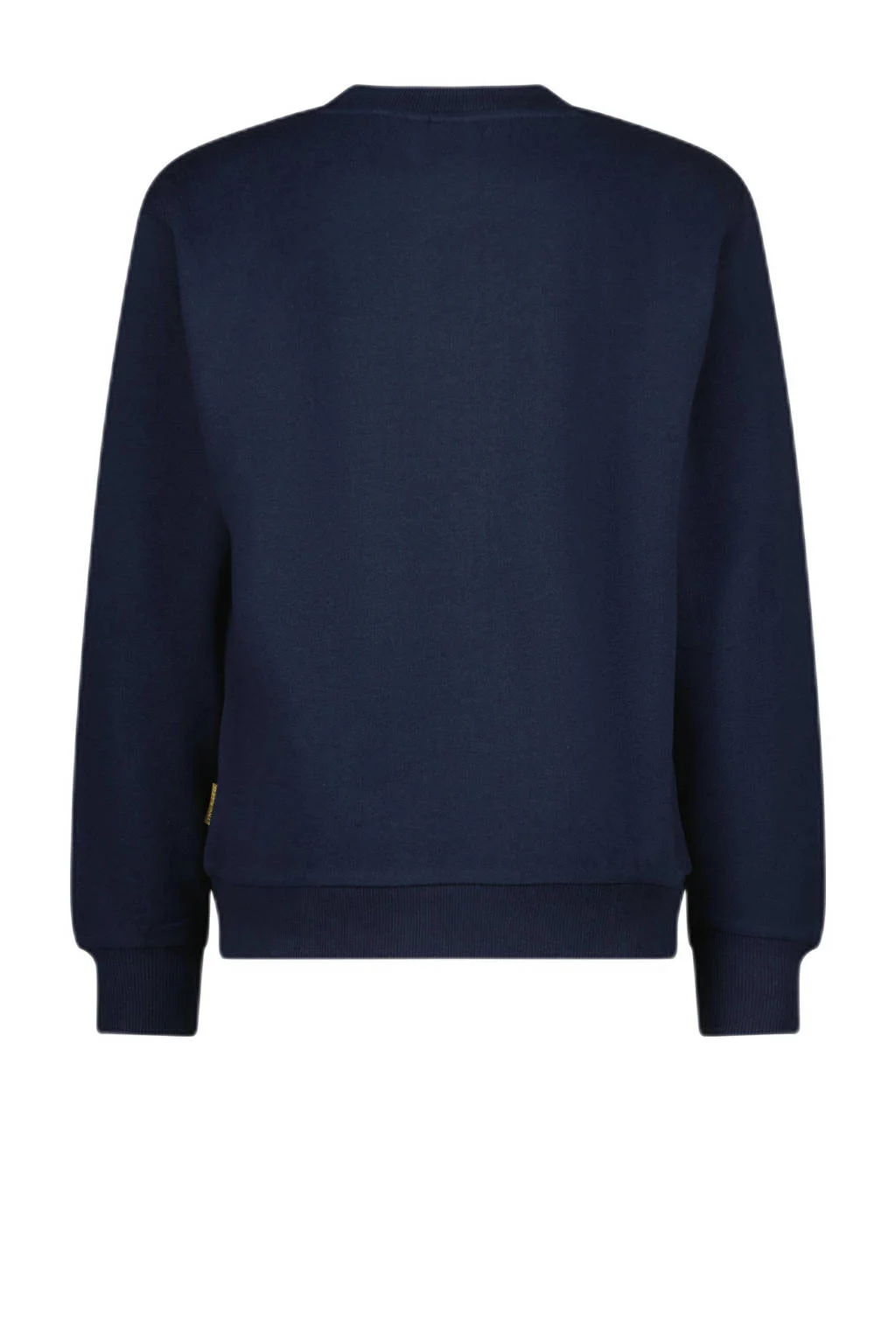 Vingino sweater Nousha met tekst en 3D applicatie donkerblauw/zwart