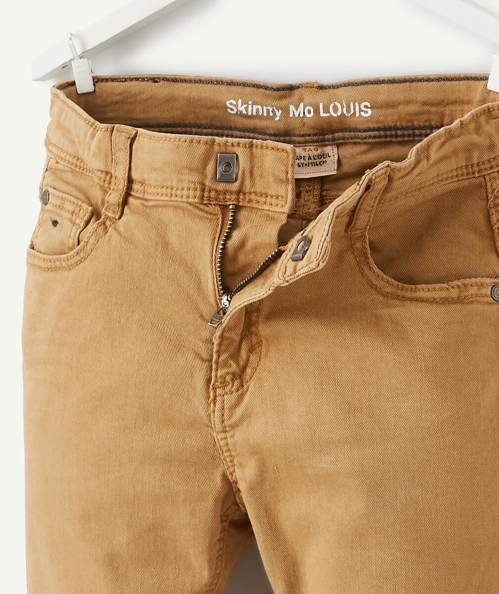 LOUIS LE PANTALON SKINNY CAMEL TAILLE +