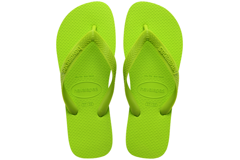HAVAIANAS TOP KLIPKLAPPER I LEMON GRØNT GUMMI