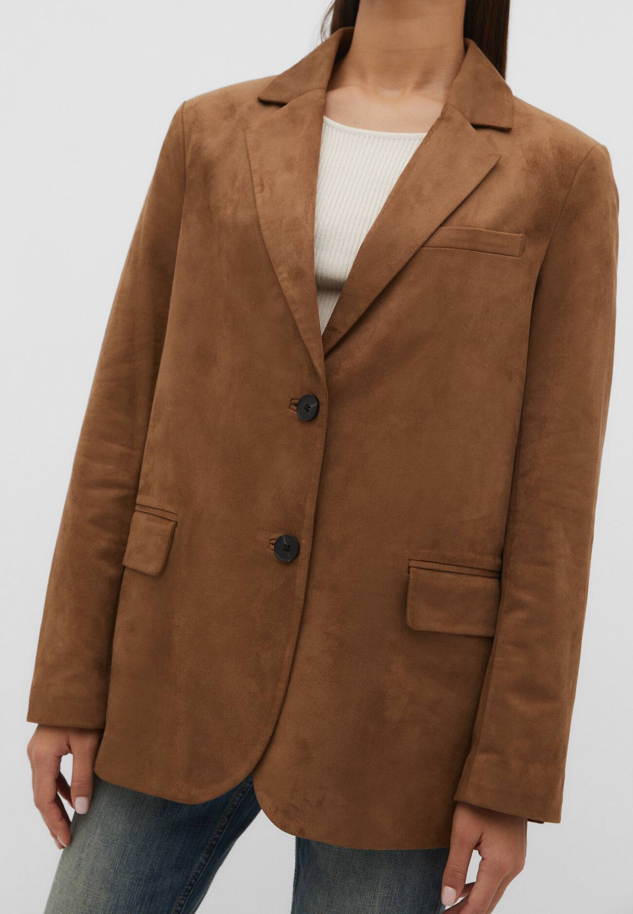 Blazer de camurça sintética