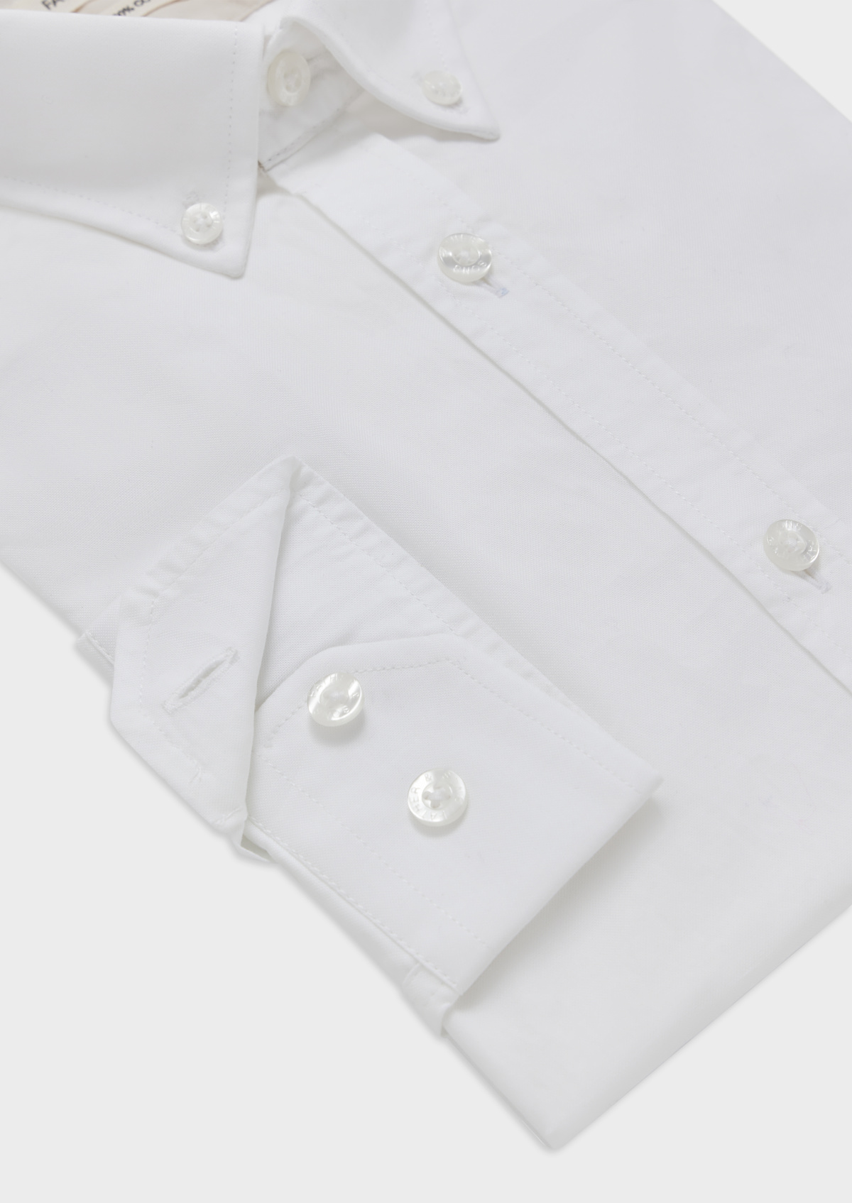 Chemise sport Slim en coton oxford uni blanc