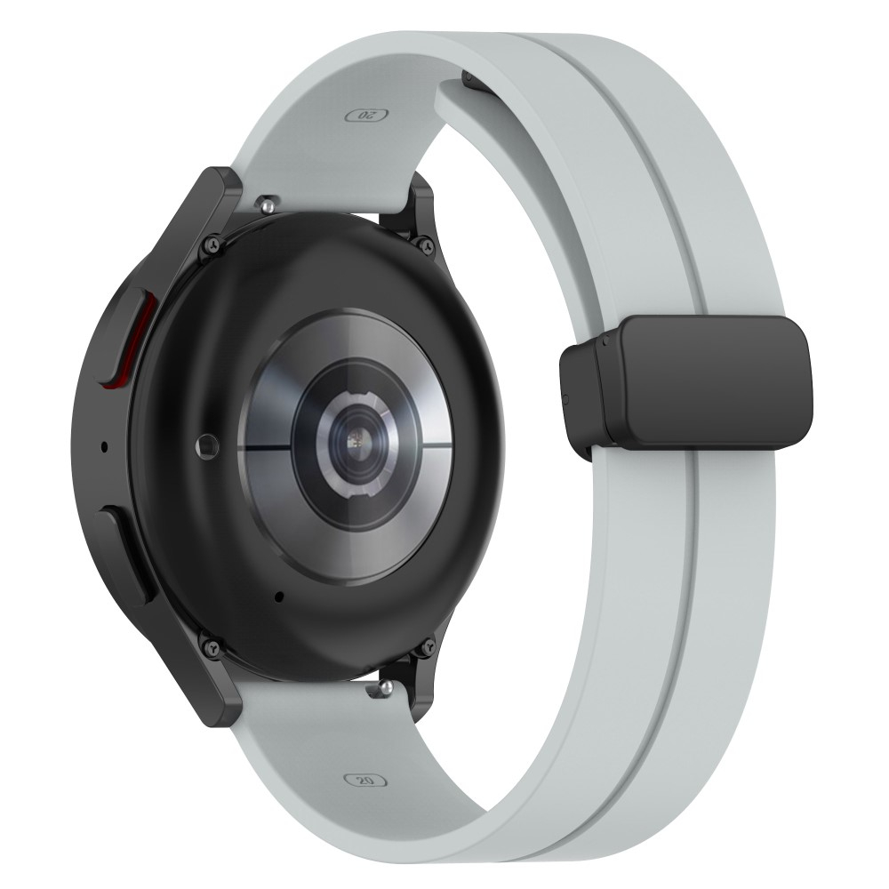 Samsung Galaxy Watch 4 (40mm) Magnet Silikon Armband Split Design (Gelenkumfang: 180 - 220mm) - Grau