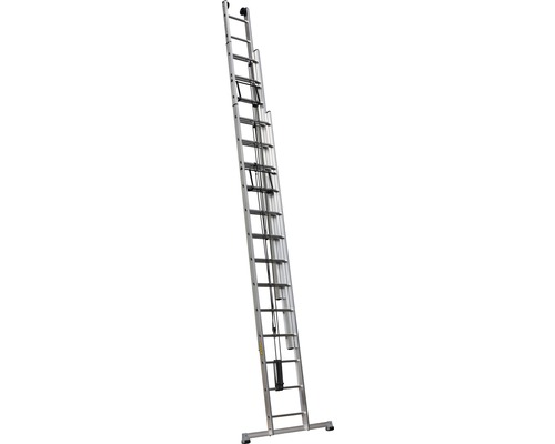 WERNER Aluminium Touwladder, 3-delig, 3 x 13 sporten, werkhoogte 9 m