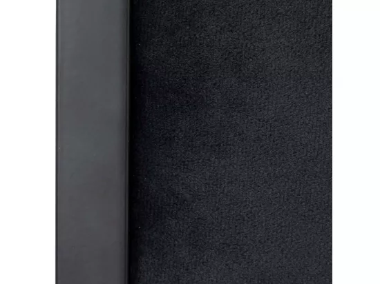 Lot de 6 chaises pliantes carrées en velours et fer coloris Gris Foncé - Longueur 47 x Profondeur 43 x Hauteur 79 cm