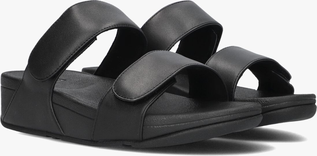 zwarte fitflop slippers lulu adjustable shimmerlux sides