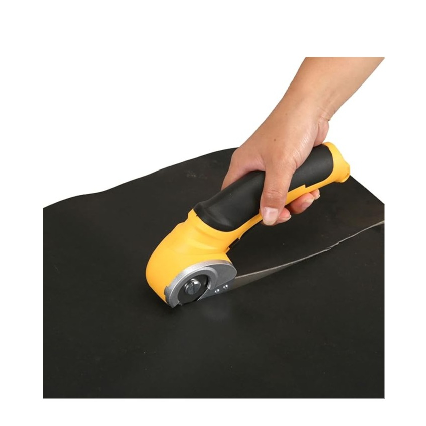Elektrische Schere Kabelloser Rollschneider USB Bastel Werkzeug Kistenschneider für Karton / Stoff / Leder - Gelb