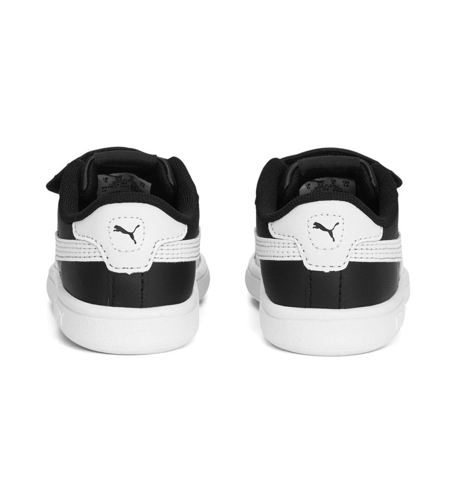 Tênis Puma Inf Smash 3.0 V de couro preto