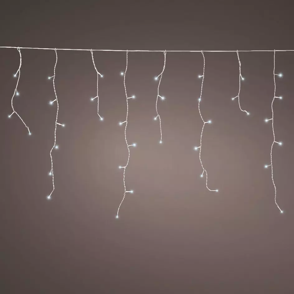 Stalactite lumineuse Kit d'extension 7,35 m 250 LED Raccordable Blanc froid