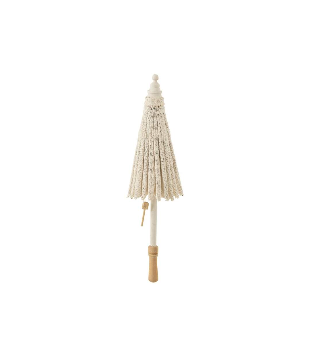 Paris Prix - Ombrelle En Tissu tumanggal 57cm Blanc