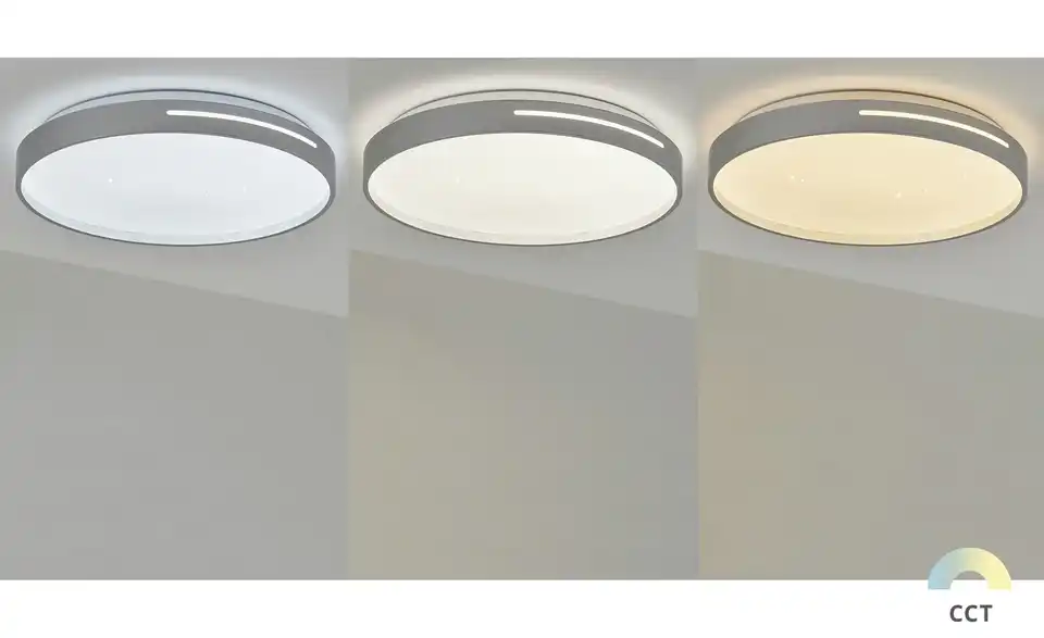 KHG LED-Deckenleuchte, 1-flammig, silberfarben