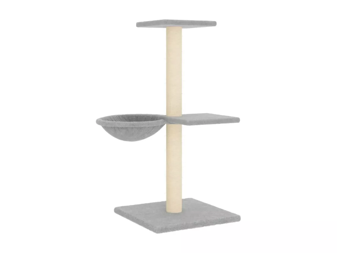 Arbre à chat avec griffoirs en sisal gris clair 72 cm