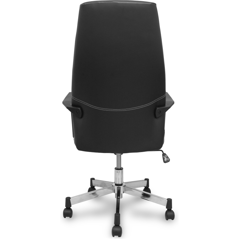 Fauteuil de direction Opti520, avec dossier fixe, accoudoirs fixes et mécanisme d'inclinaison, finition noir et similicuir - FORÖL