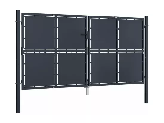 Portail de jardin Acier 300x150 cm Anthracite