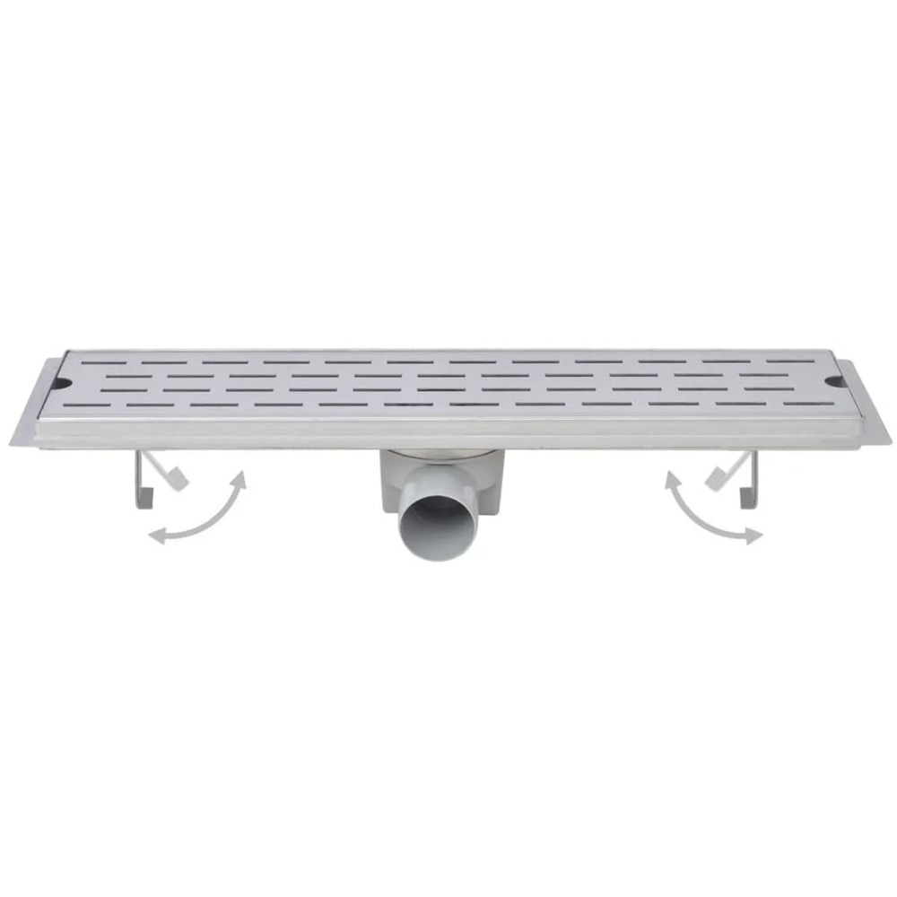 Drain de douche linéaire 2 pc ligne 830x140 mm acier inoxydable