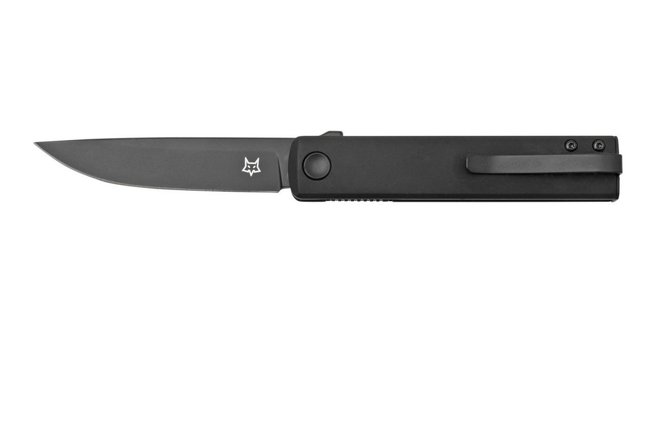 Fox Knives Chnops, FX-543 ALB, Black Aluminum, Black Becut zakmes, Riccardo Gobbato design