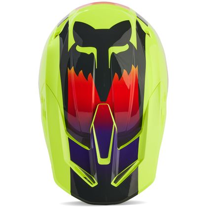 Casque cross Fox V1 - FLORA 2024 - Jaune