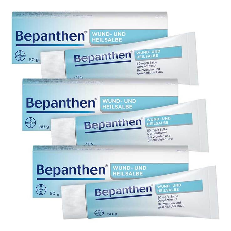 Bepanthen Wund- und Heilsalbe bei oberflächlichen Hautverletzungen, 3x50 g