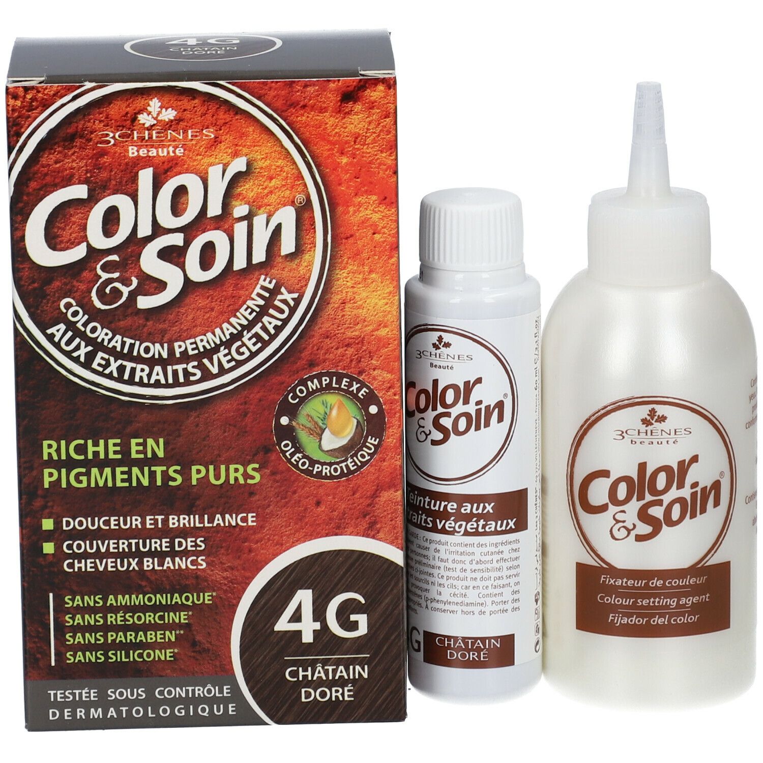 Les 3 Chênes Color & Soin Coloration 4G Goldkastanienbraun