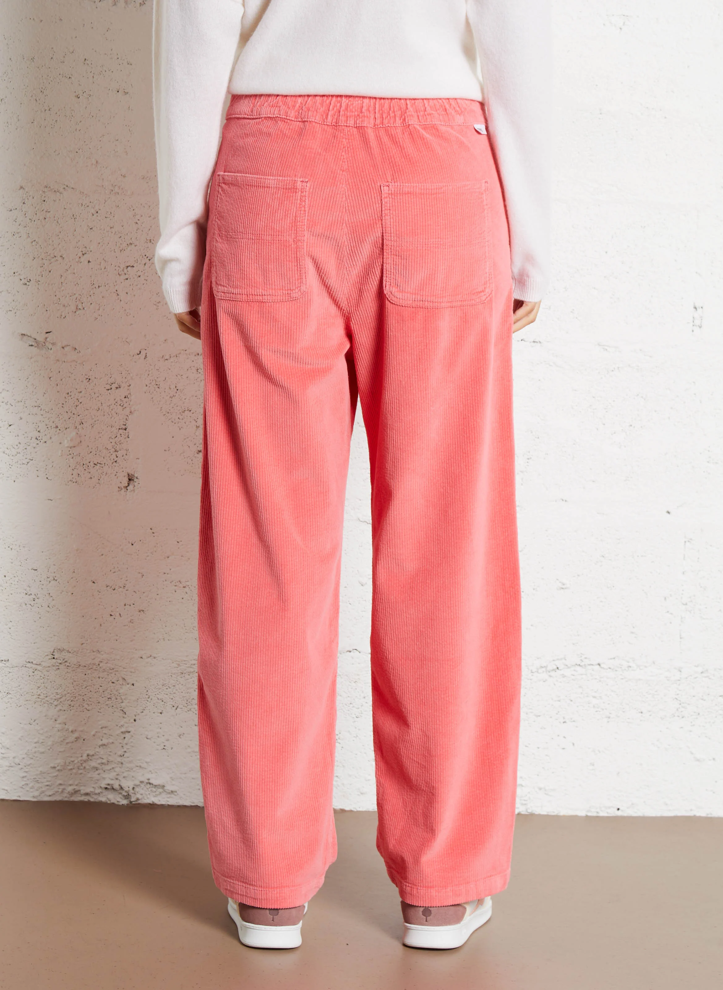 BALTIMORE - Pantalon droit en coton mélangé | Rose