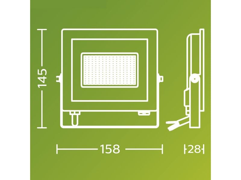 Philips Lois Flutlicht UE 14W 5000K IP65 anthrazit 14 W Hocheffizienter Scheinwerfer