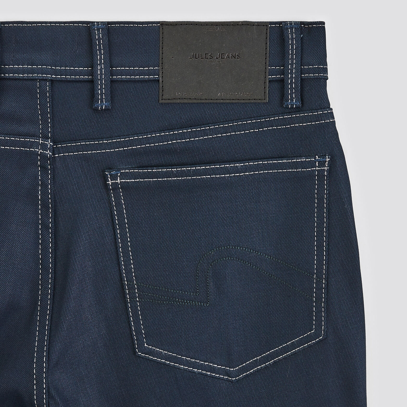 Jean regular enduit Bleu