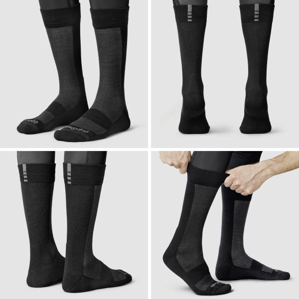 GripGrab High Winter Sock Cykelstrømpe, Black