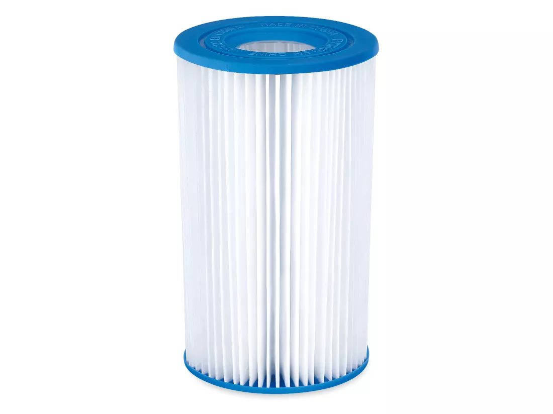 Piscine tubulaire ronde grise avec pompe filtrante à cartouche - D427 x H107 cm - NISOKA
