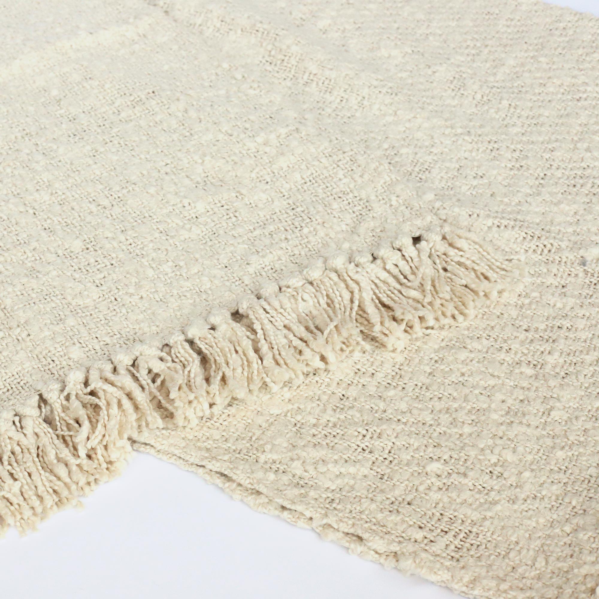 Throw 'Kallisti' weiß, B 170 cm, L 130 cm von fischer's lagerhaus