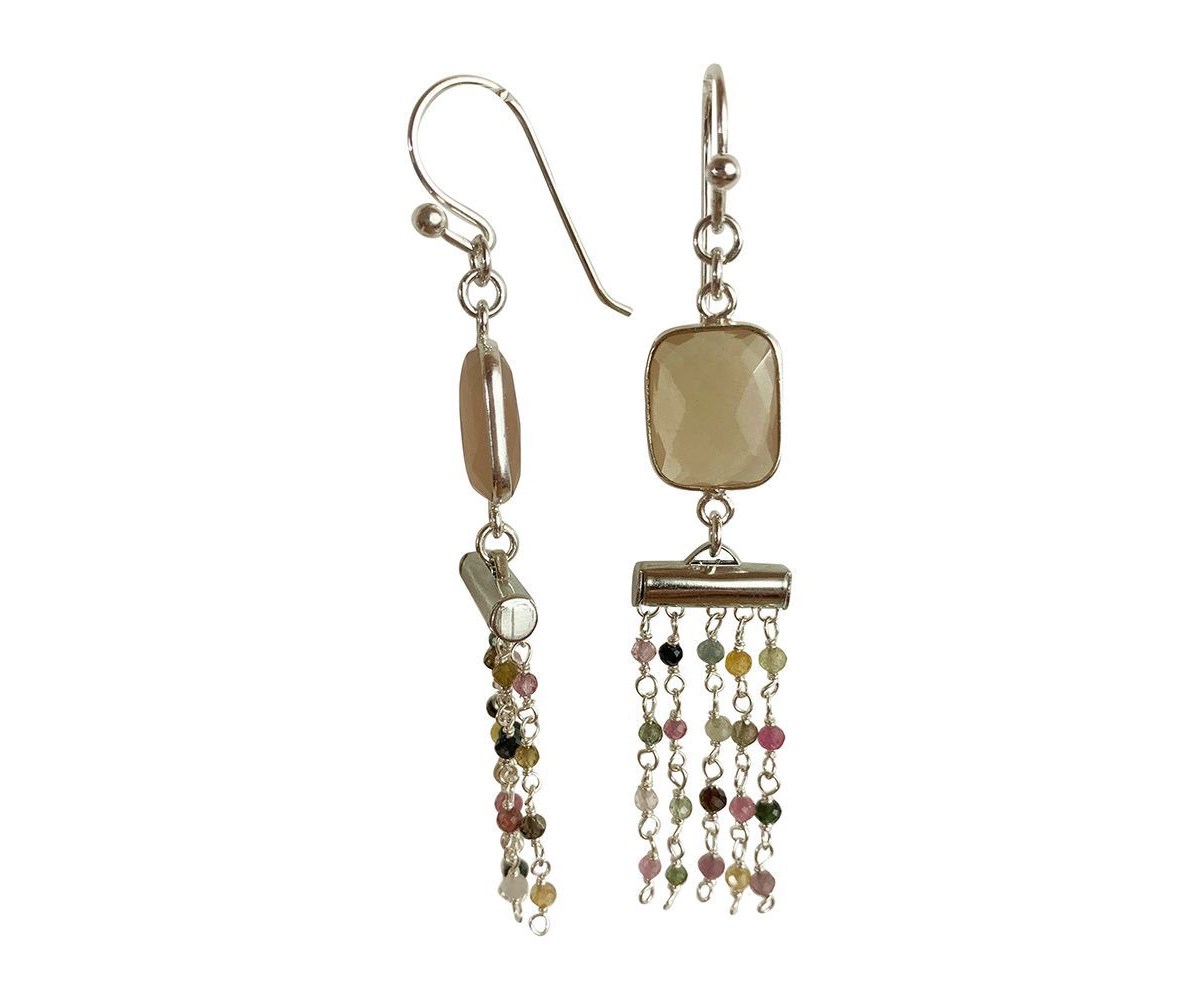 Boucles d'oreilles crochet Chaturanga Argent