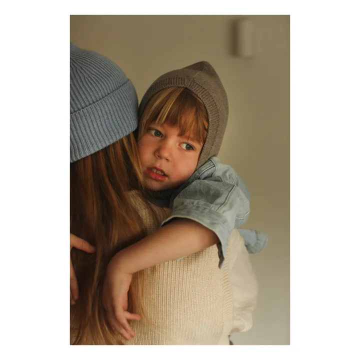 Hvid Cagoule Eddy Laine Mérinos | Brun