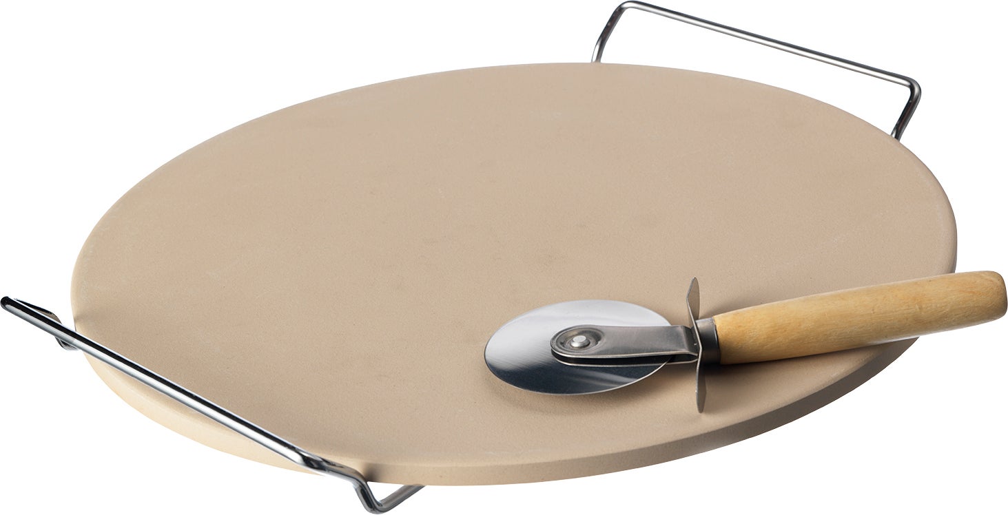 Intratuin pizzasteen met pizzasnijder D 33 H 1,1 cm