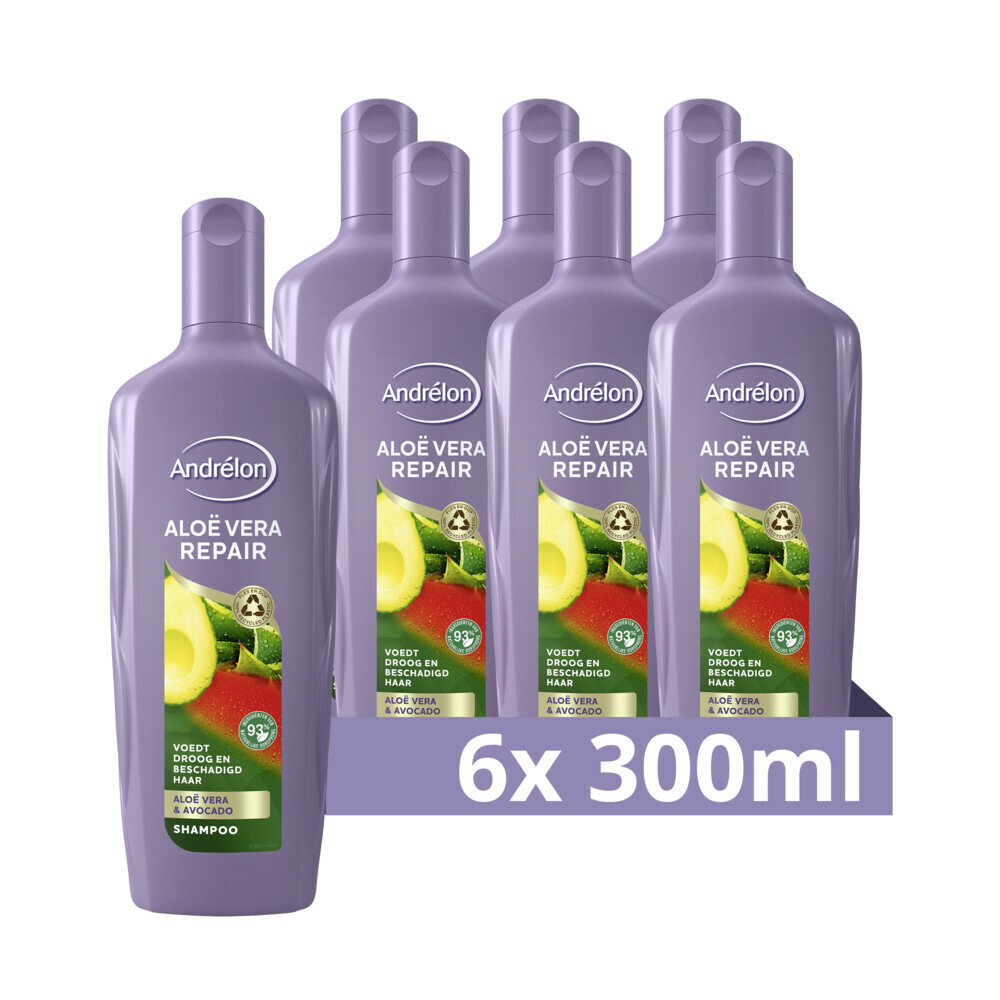 6x Andrelon Shampoo Aloe Vera Repair300 ml