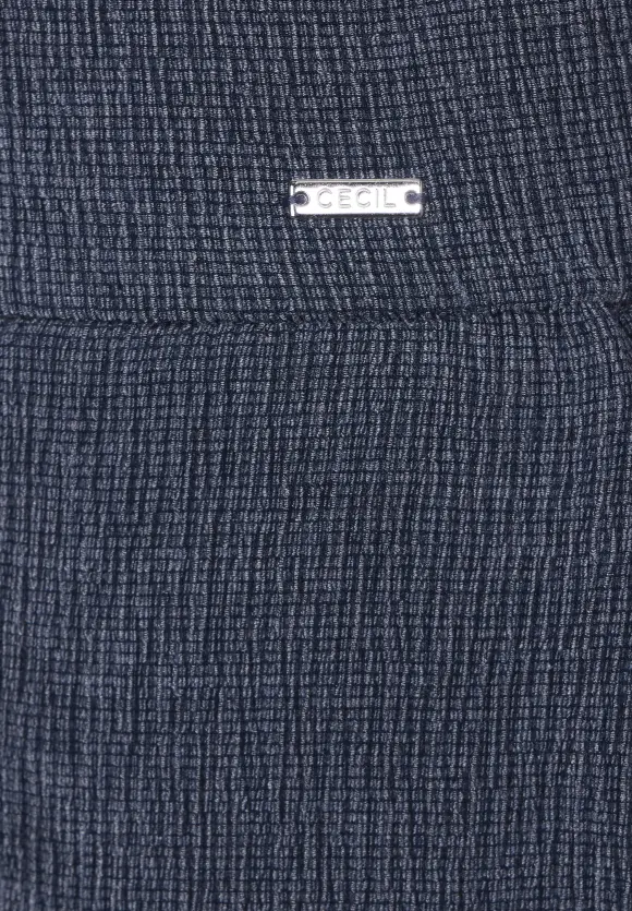 Midirock mit Struktur - casual denim blue